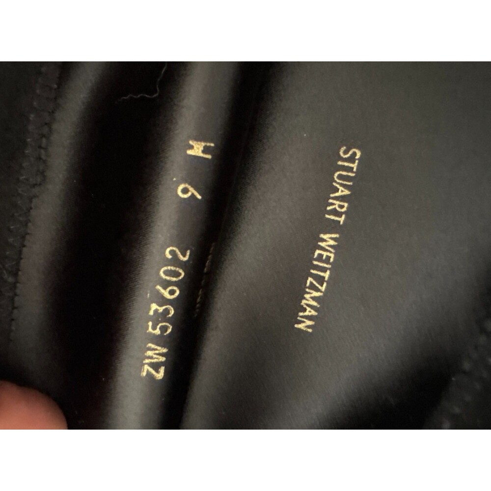 Stuart Weitzman Black Suede Over The Knee Thigh High Boots 9M Made Spain - Picture 12 of 14